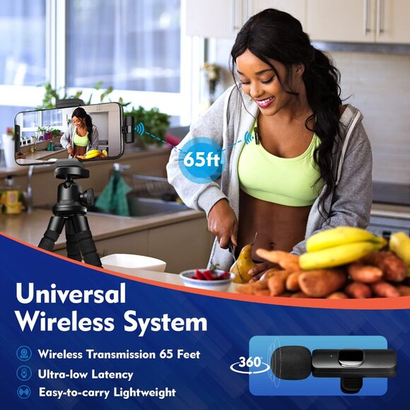 New! Professional Wireless Microphone for Type-C and Lightning Devices - Picture 2 of 5